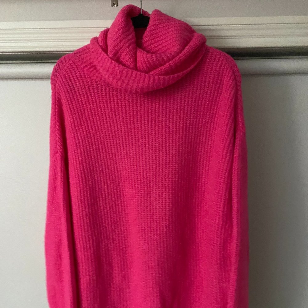 Zara Hot Pink TurtleNeck Sweater